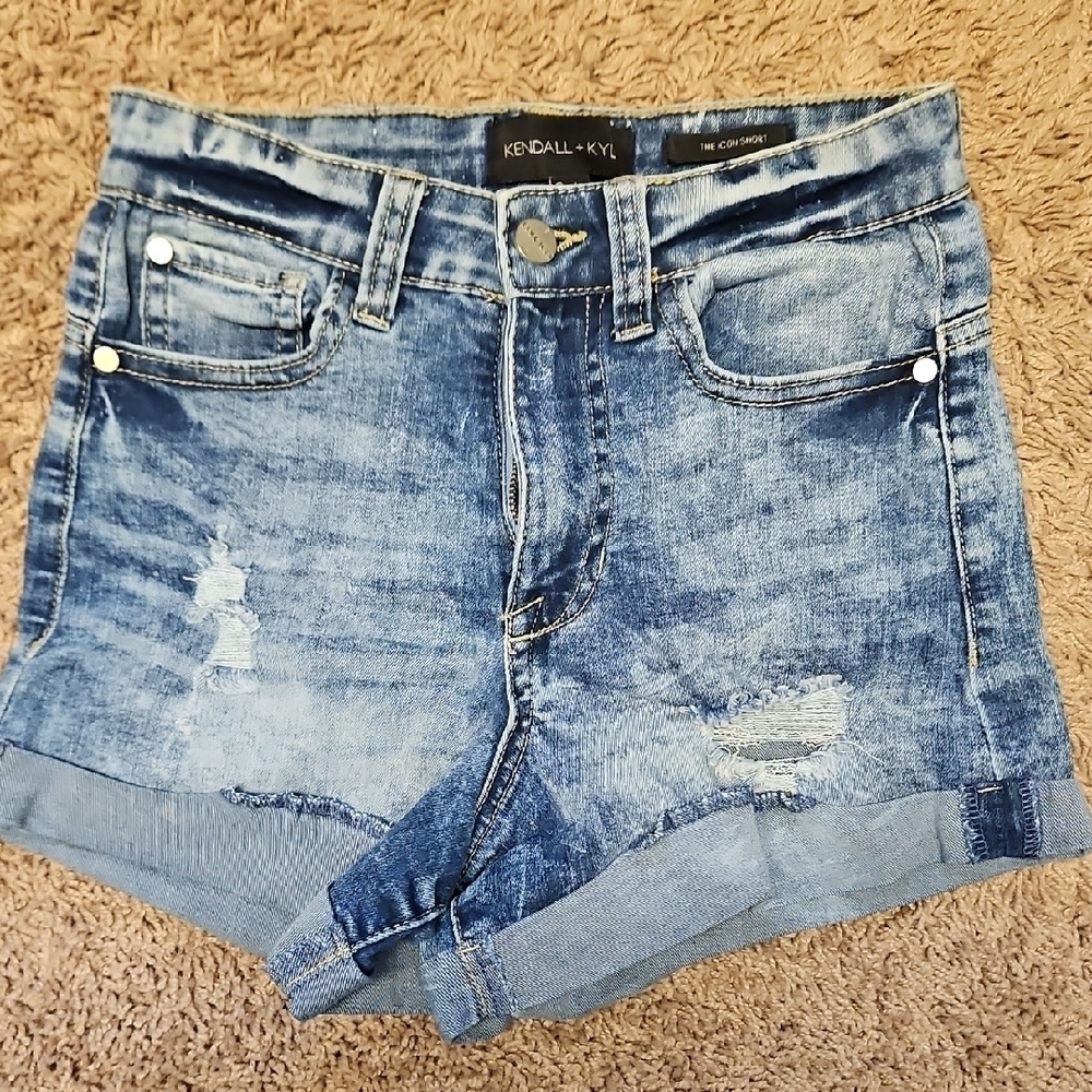 Kendall + Kylie Distressed Denim Shorts